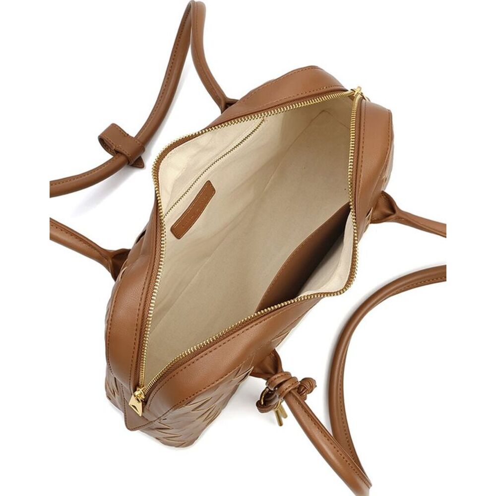 Tiffany & Fred Paris Woven Leather Shoulder Bag, Brown - Picture 2 of 2